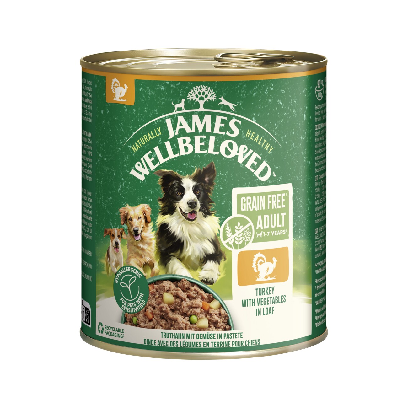 James Wellbeloved Truthahn Pastete (Getreidefrei) 800 g