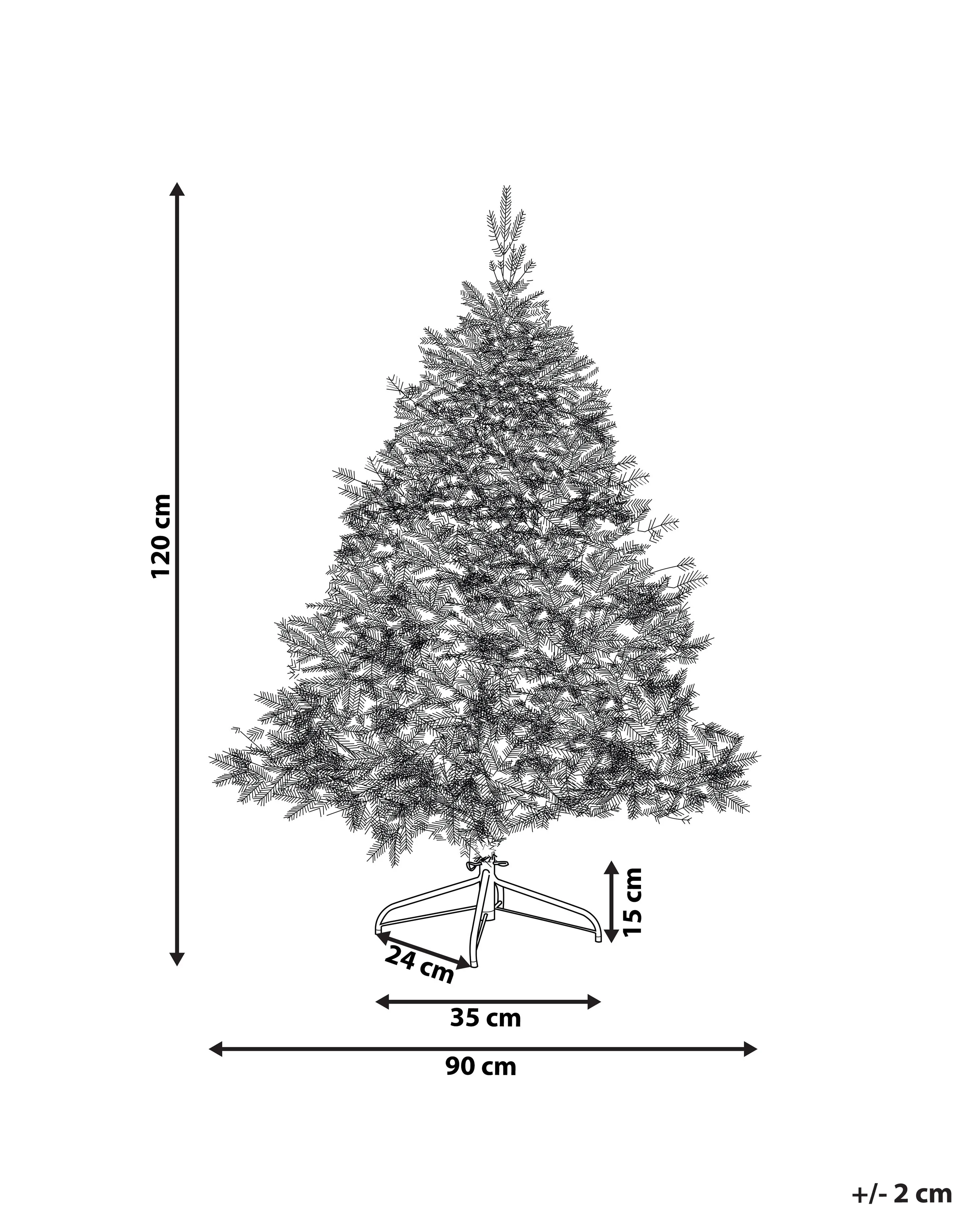 Besneeuwde kunstkerstboom TOMICHI 120 cm Wit