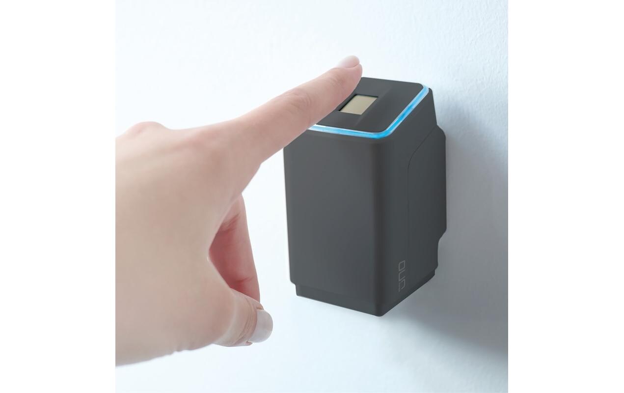 Fingerscanner FS S WE für eqiva Smart Lock Schwarz<br>Fingerprint Reader mit Funk in Schwarz für Eqiva Türöffner