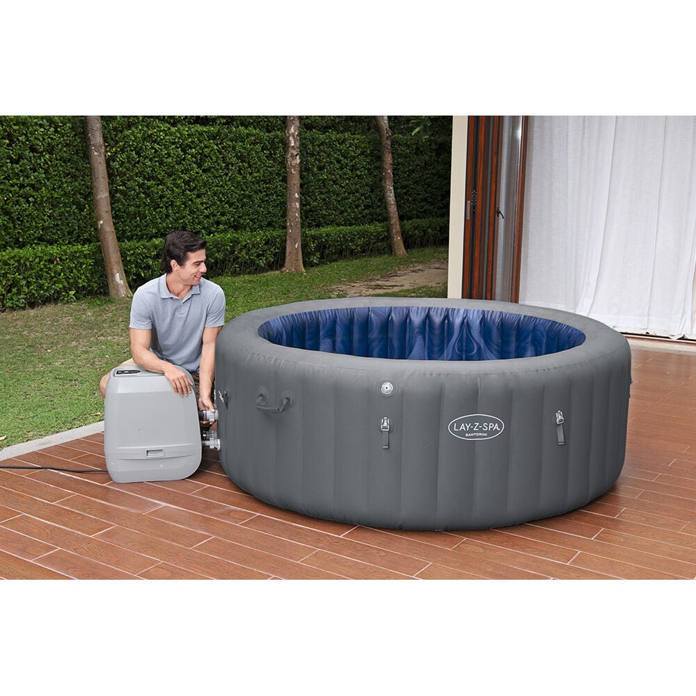 Spa gonflable rond LED Lay-Z-Spa Santorini Hydrojet pro™ Bestway 5/7pers