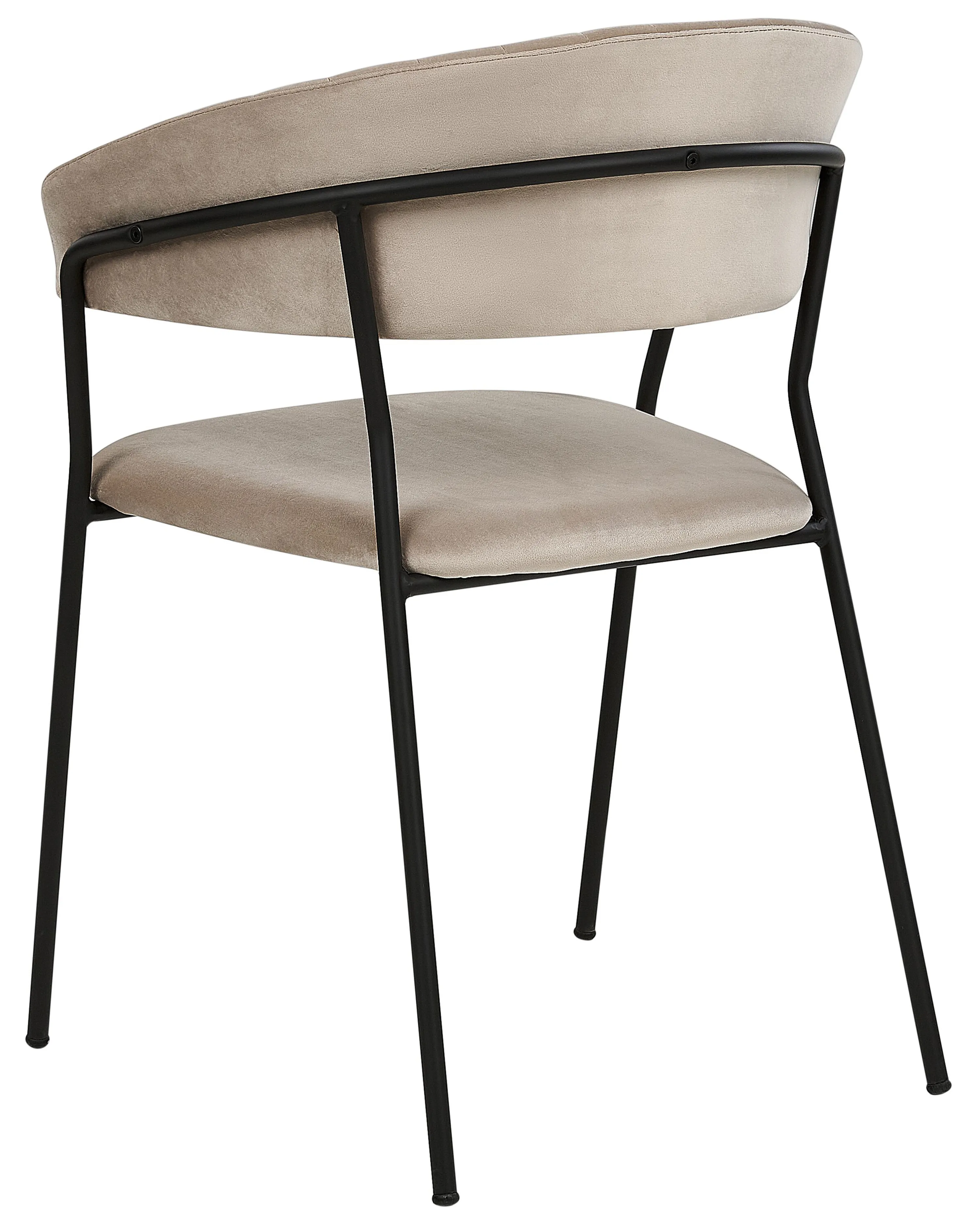 Set van 2 eetkamerstoelen MARIPOSA Fluweel Taupe