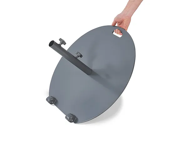 Leco Sonnenschirmständer, flach, mit Rollen