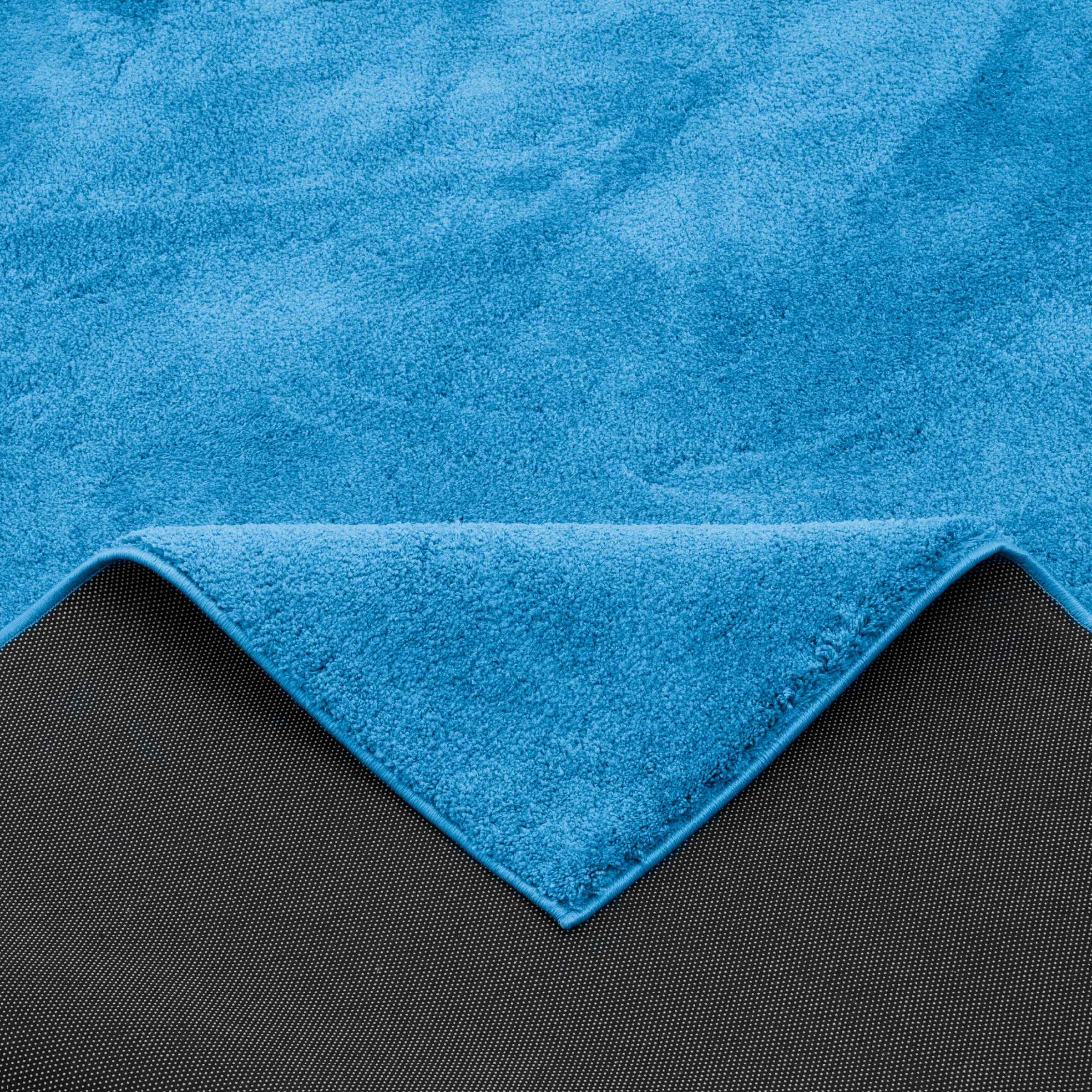 Pergamon Kinderteppich Super Soft Hochflor Silky Kids Blau