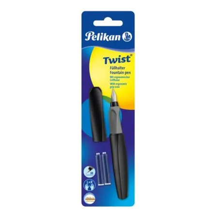 Pelikan Twist® Füller Feder M, Black, universell für Rechts- und Linkshänder