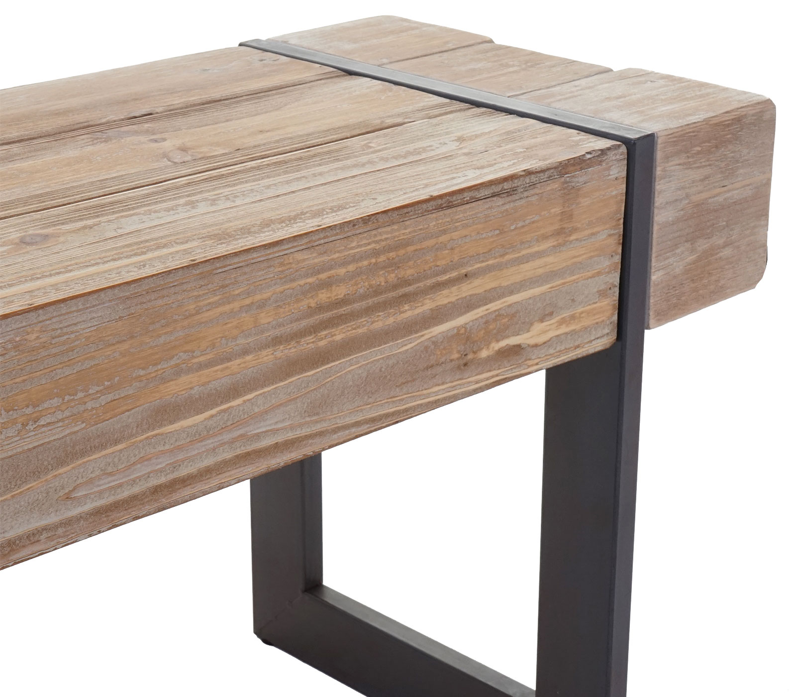 Sitzbank MCW-A15, Esszimmerbank Bank, Tanne Holz rustikal massiv MVG-zertifiziert ~ naturfarben 195cm