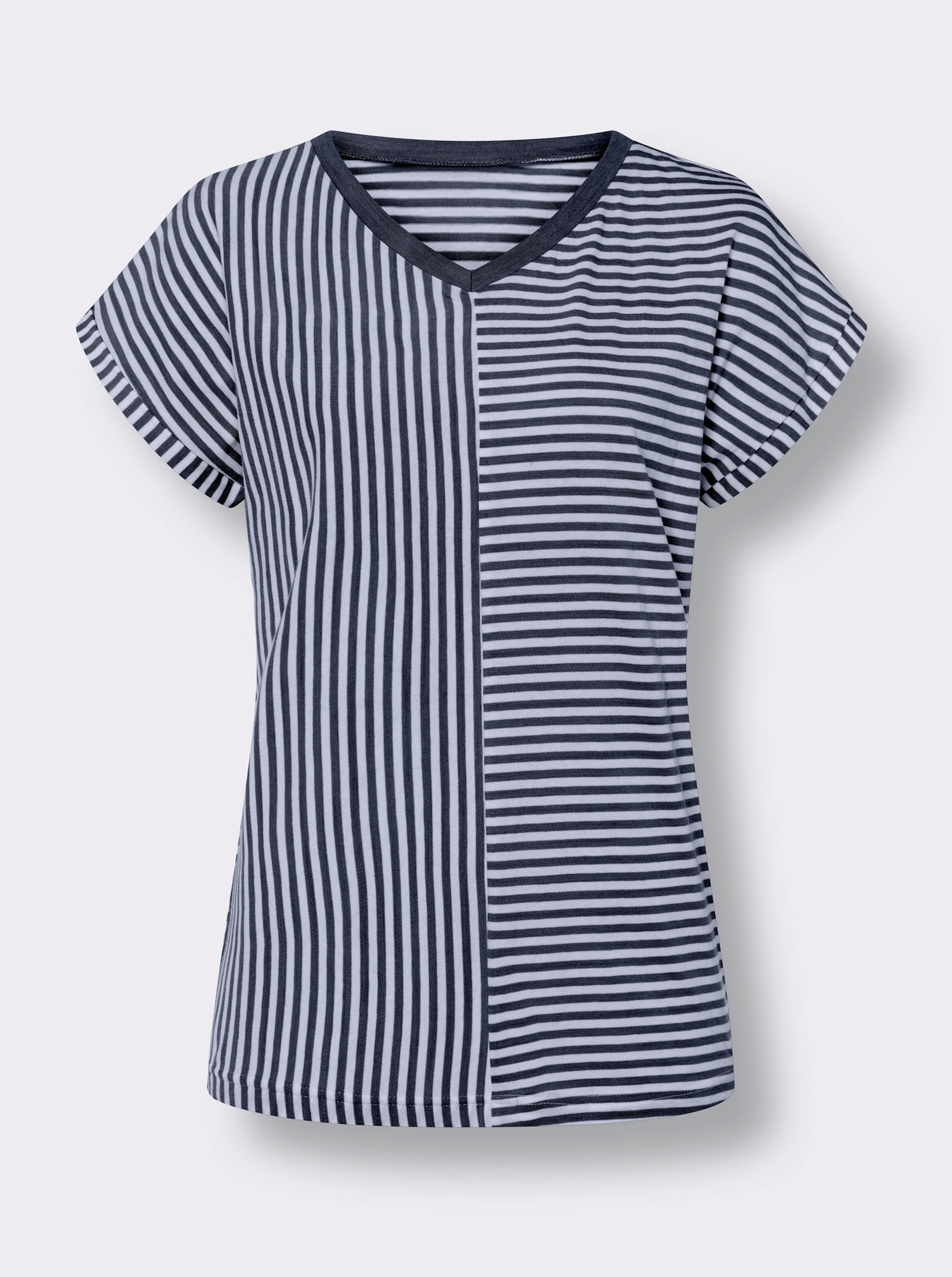 V-Shirt mit überschnittenen Schultern