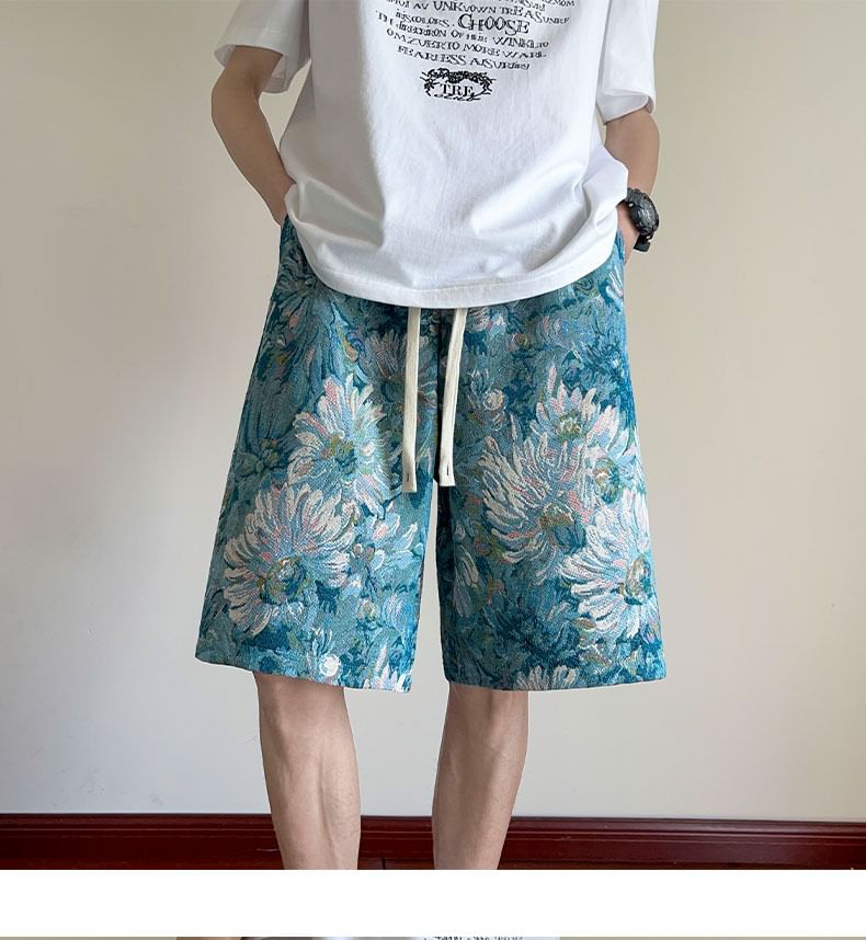 Bay Go Mall - Bloemenshorts met trekkoord in de taille