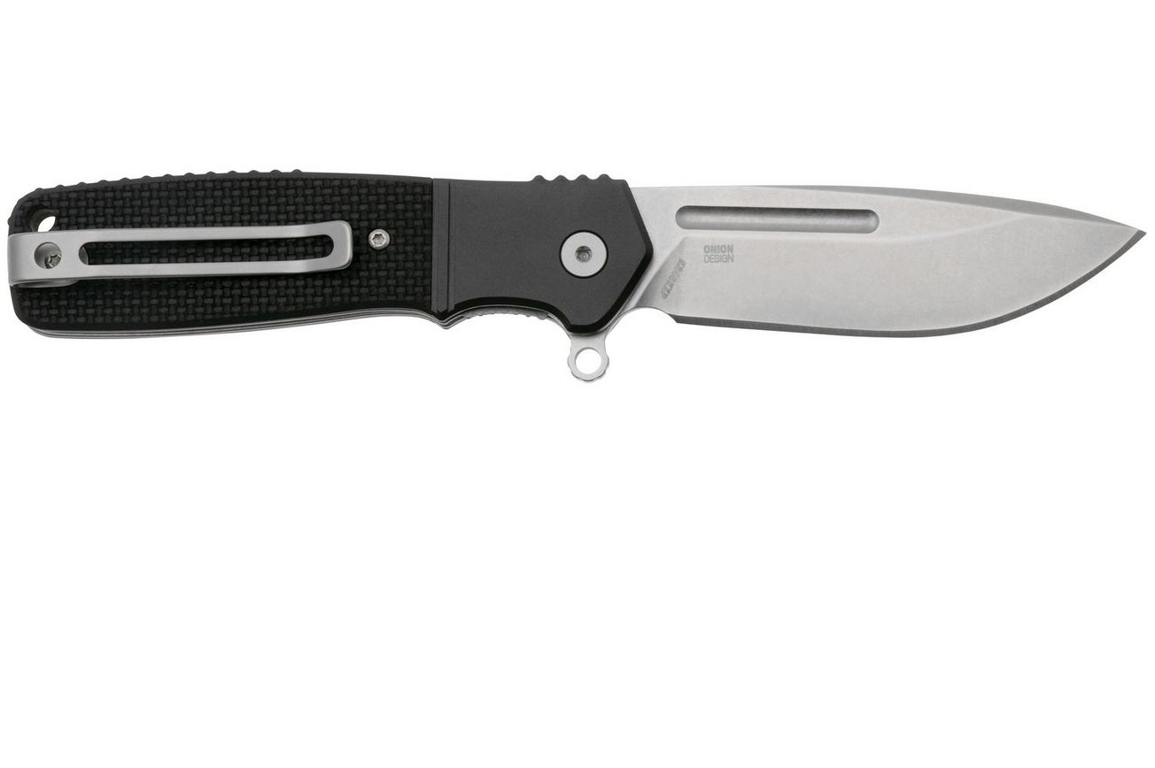 CRKT Homefront Compact K246KXP Stonewashed CPM S35VN, Black G10, zakmes, Ken Onion design