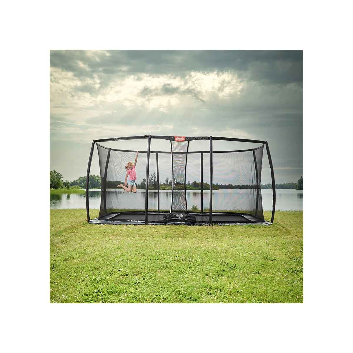 Bergtoys Berg Ultim Champion Trampolin FlatGround, Sicherheitsnetz Deluxe XL