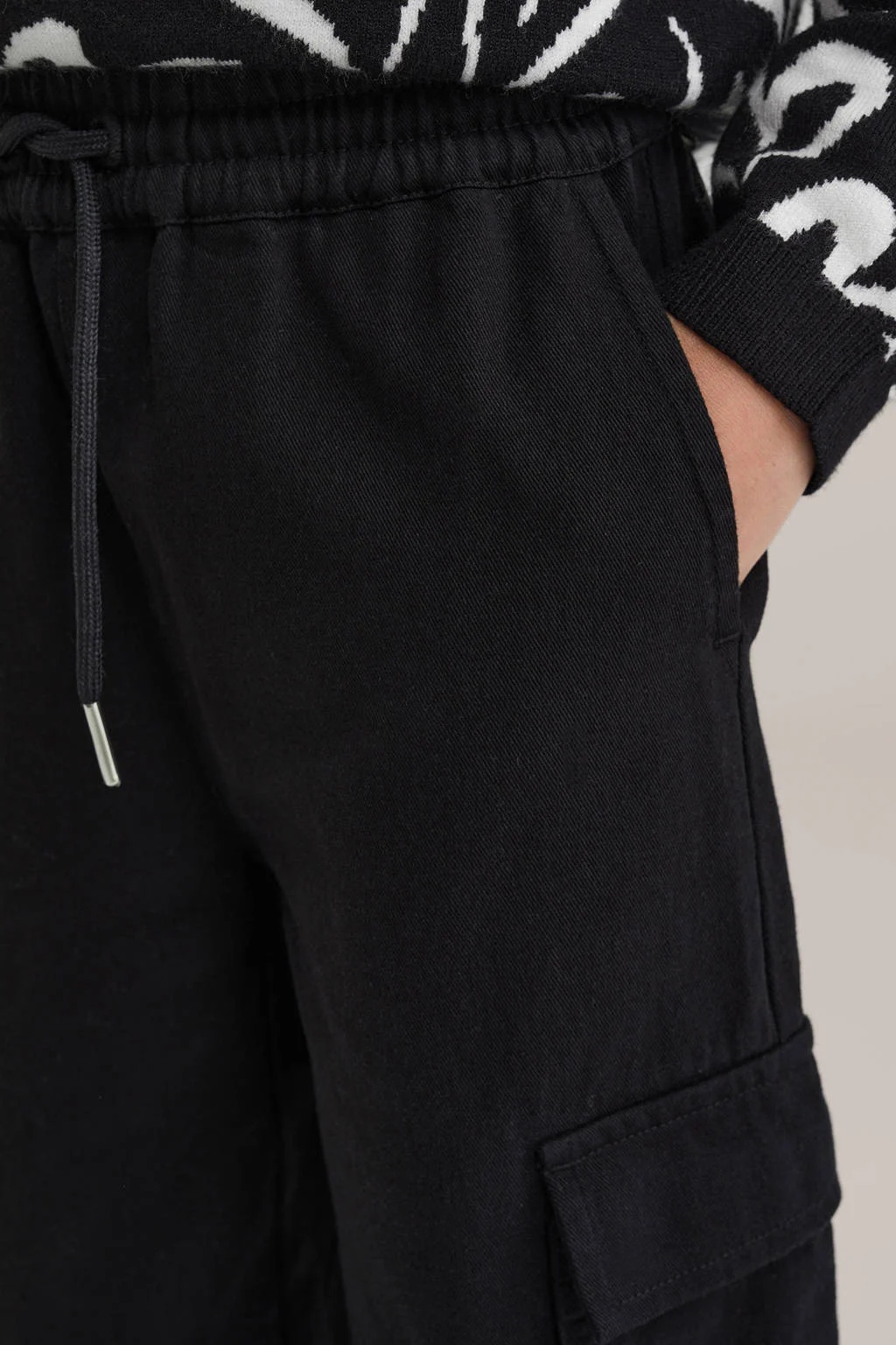 WE Fashion straight casual broek zwart