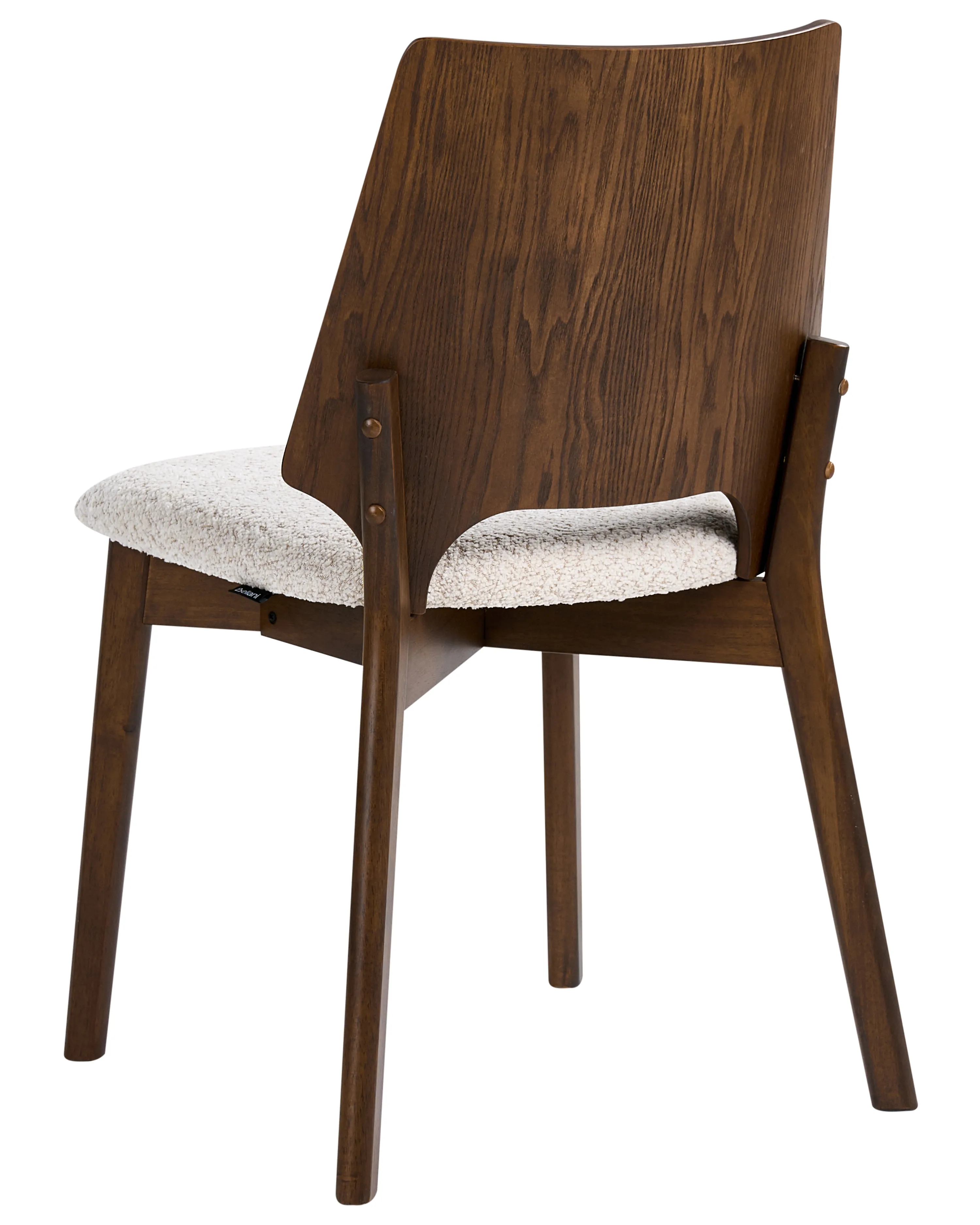 Set van 2 eetkamerstoelen ABEE Bruin/lichtbeige