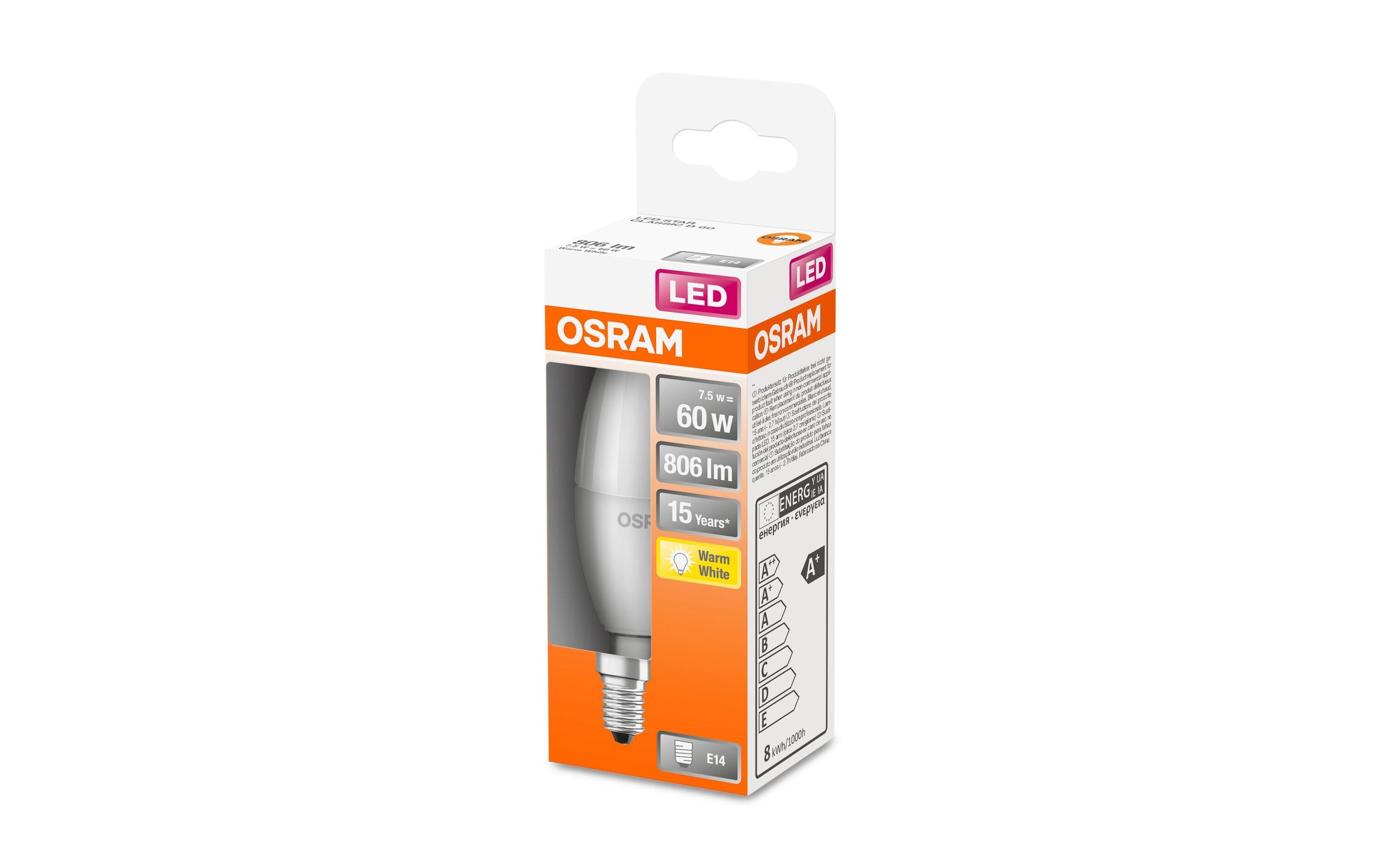 Lampe Star SMD, 7.5W, E14 WarmweissLED-Lampe