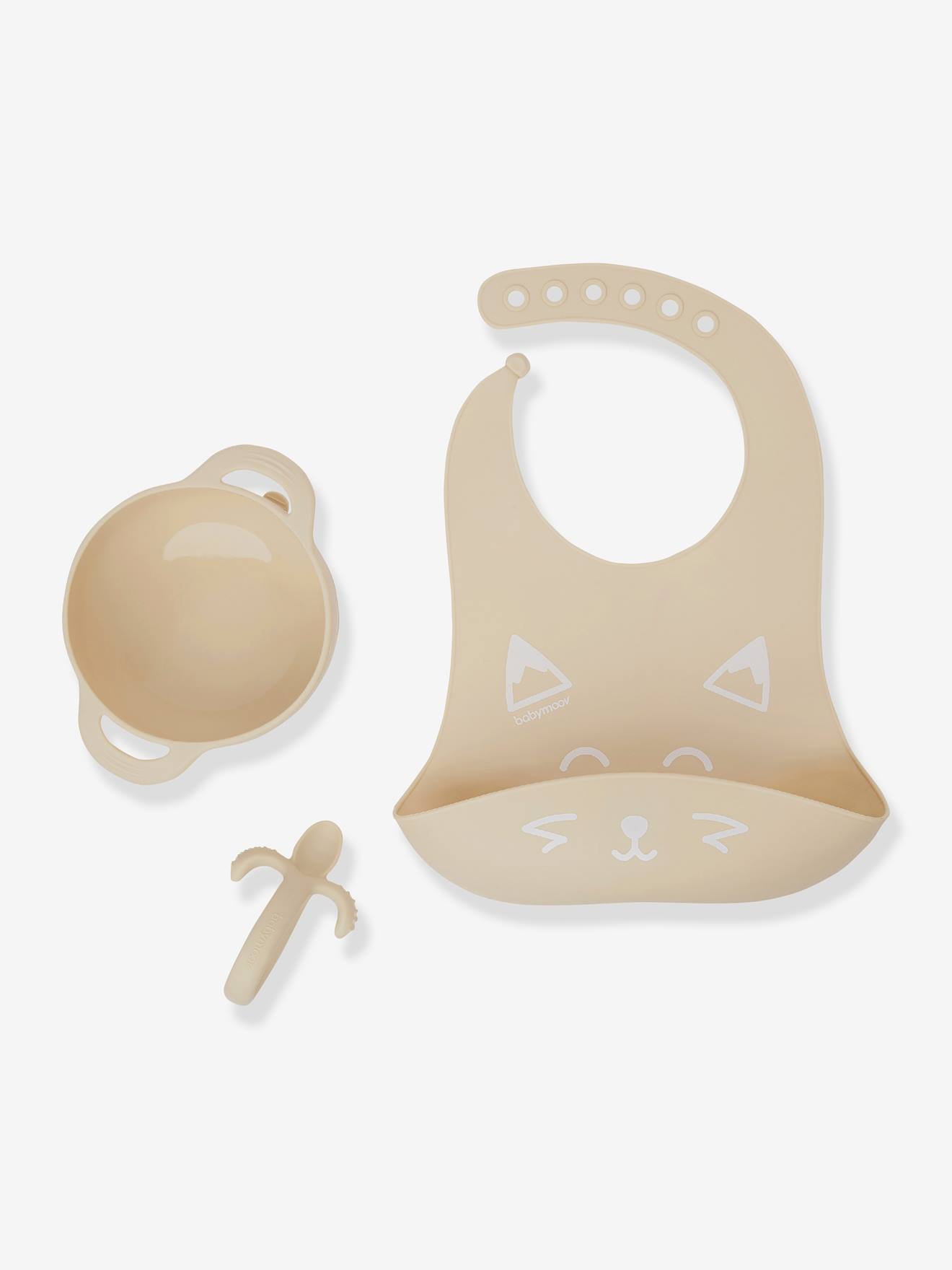 Kit de alimentação de silicone BABYMOOV First'Isy, azul claro liso
