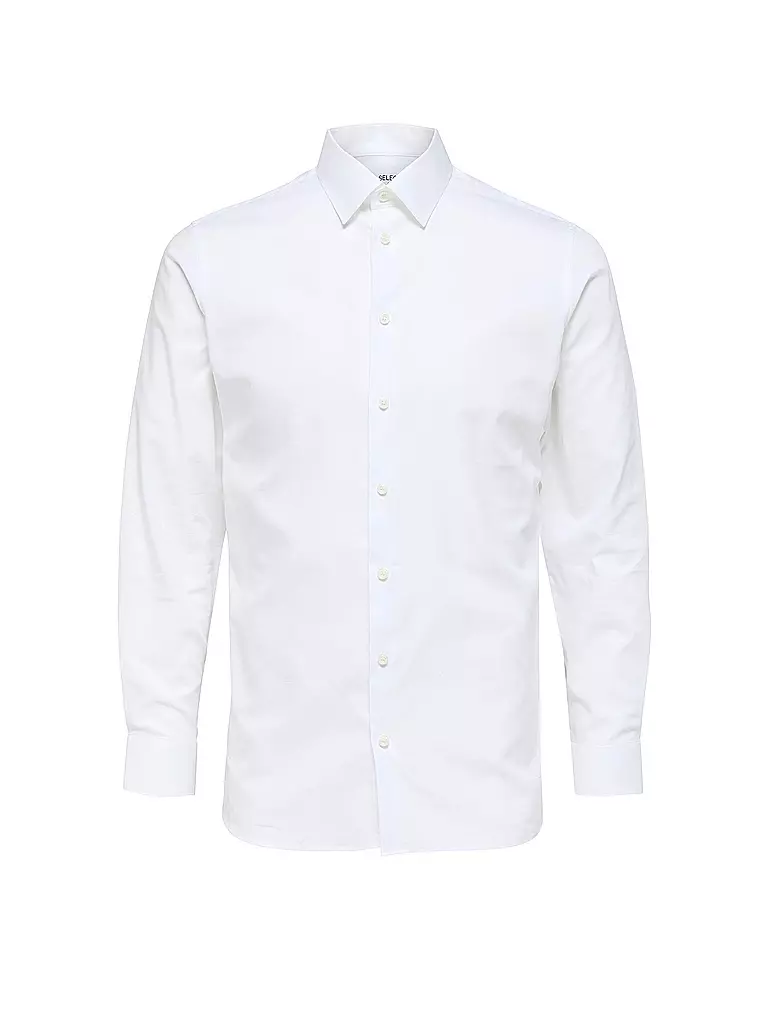 SELECTED Hemd Slim Fit SLETHAN weiss