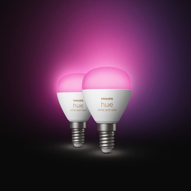 Philips Hue Luster LED-pære WCA 5.1W P45 E14 2pk