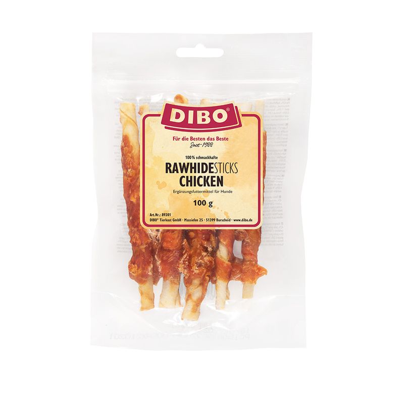 DIBO Bâtonnets de peau crue au poulet