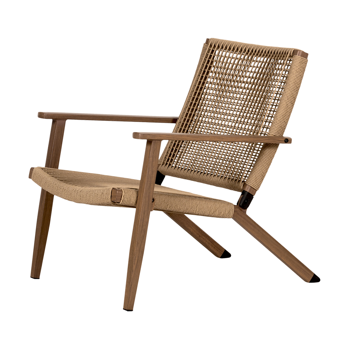 Rotan tuinstoel Dion - met armleuningen Bruin
