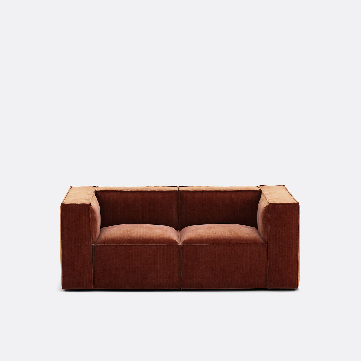 LA REDOUTE INTERIEURS<br>Sofá modular, 2 lugares, veludo cotelê vintage, Seven