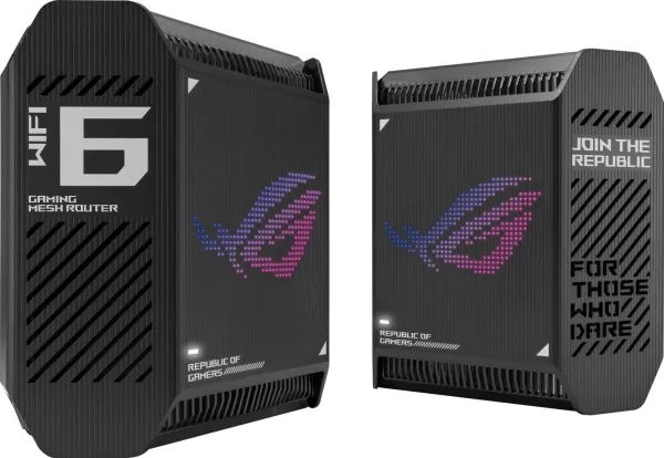 ASUS ROG Rapture GT6 - Wi-Fi-system - (2 routere) - op til 5800 sq.ft - mesh 1GbE, 2.5GbE - Wi-Fi 6 - Dual Band