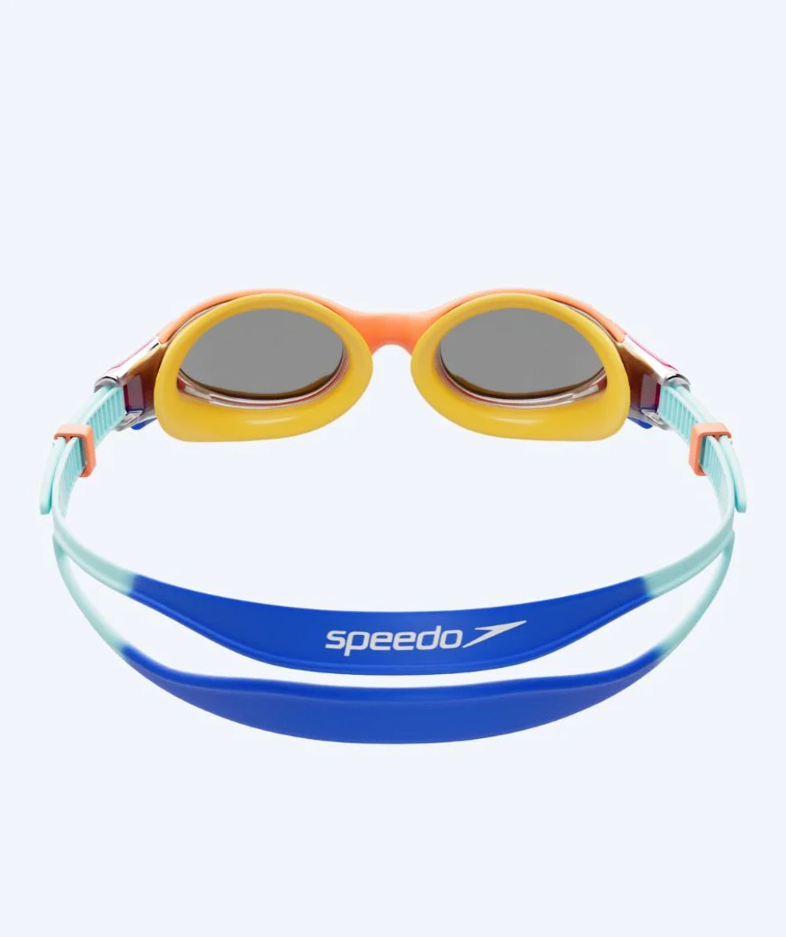 Speedo svømmebriller til børn (6-14) - Biofuse 2.0 Mirror - Orange/mørkeblå