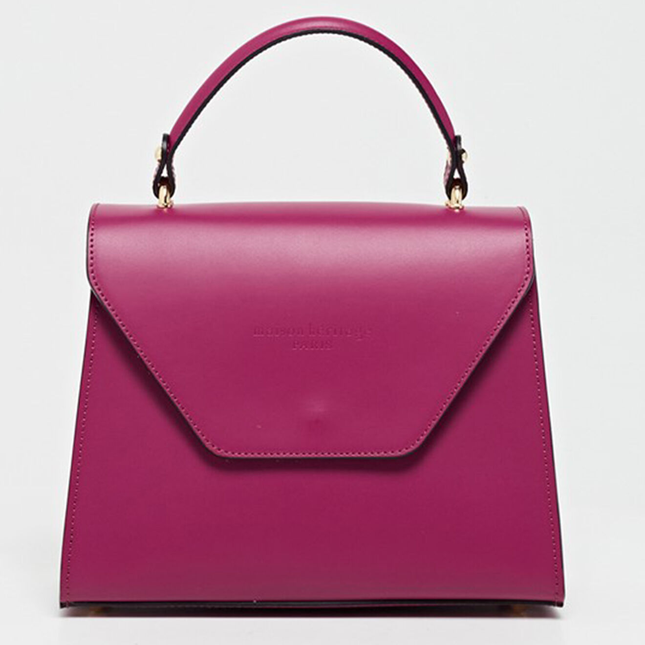 Maison Héritage Sac à main en Cuir Blu violet - 25x20x9.5 cm