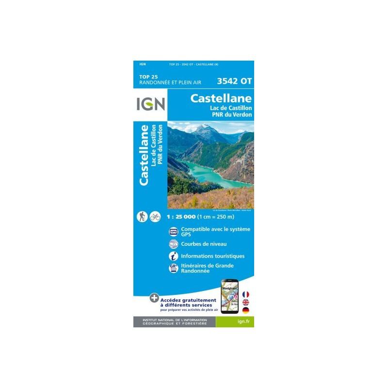 Castellane / Lac De Castillon / Pnr Du Verdon - Carte topographique