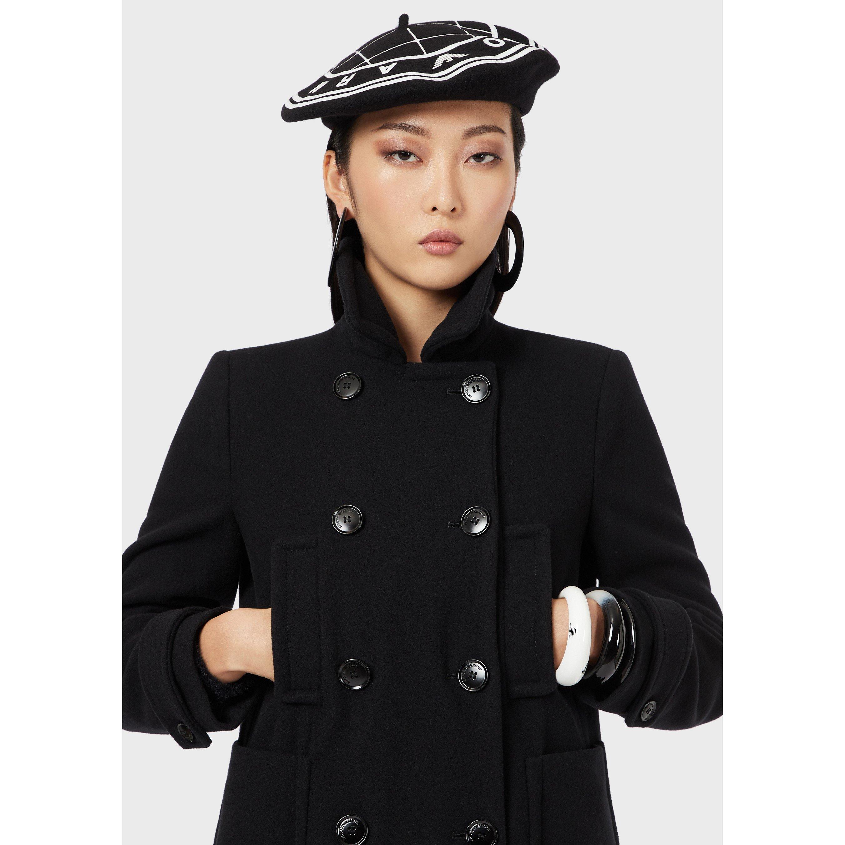 Emporio Armani Peplum Hem Coat