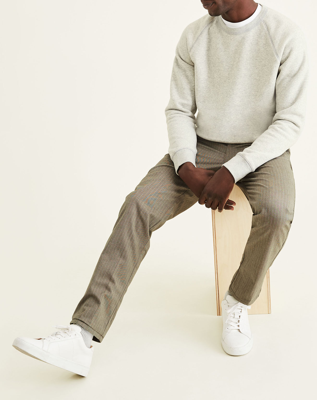Dockers Pantalon chino en Coton Bio  Alpha Icon Tapered imprimé marron