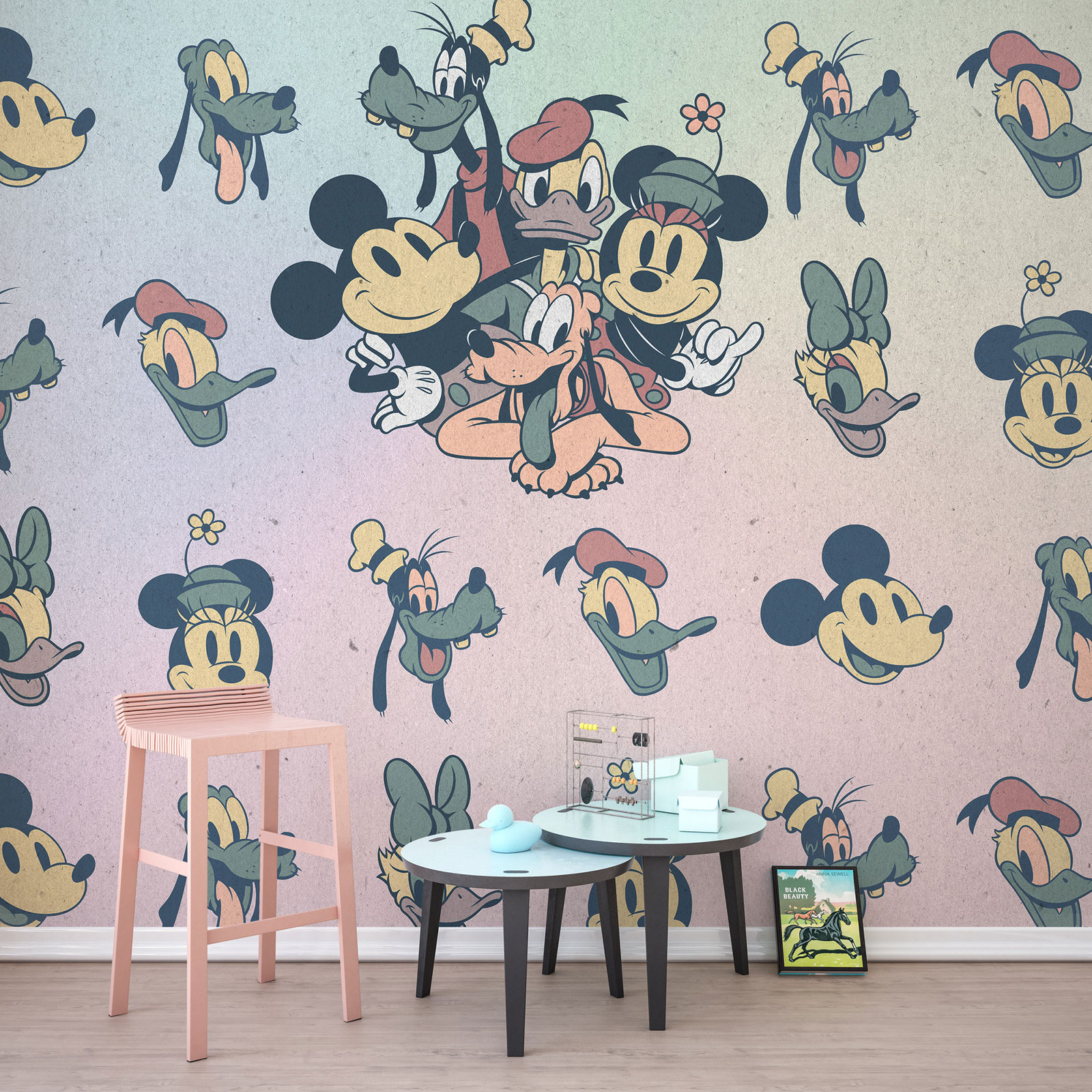 Vlies-Fototapete MICKEY FAB5 - bunt - 300x280 cm