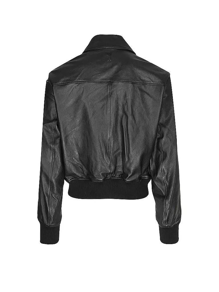AMI PARIS Lederjacke schwarz
