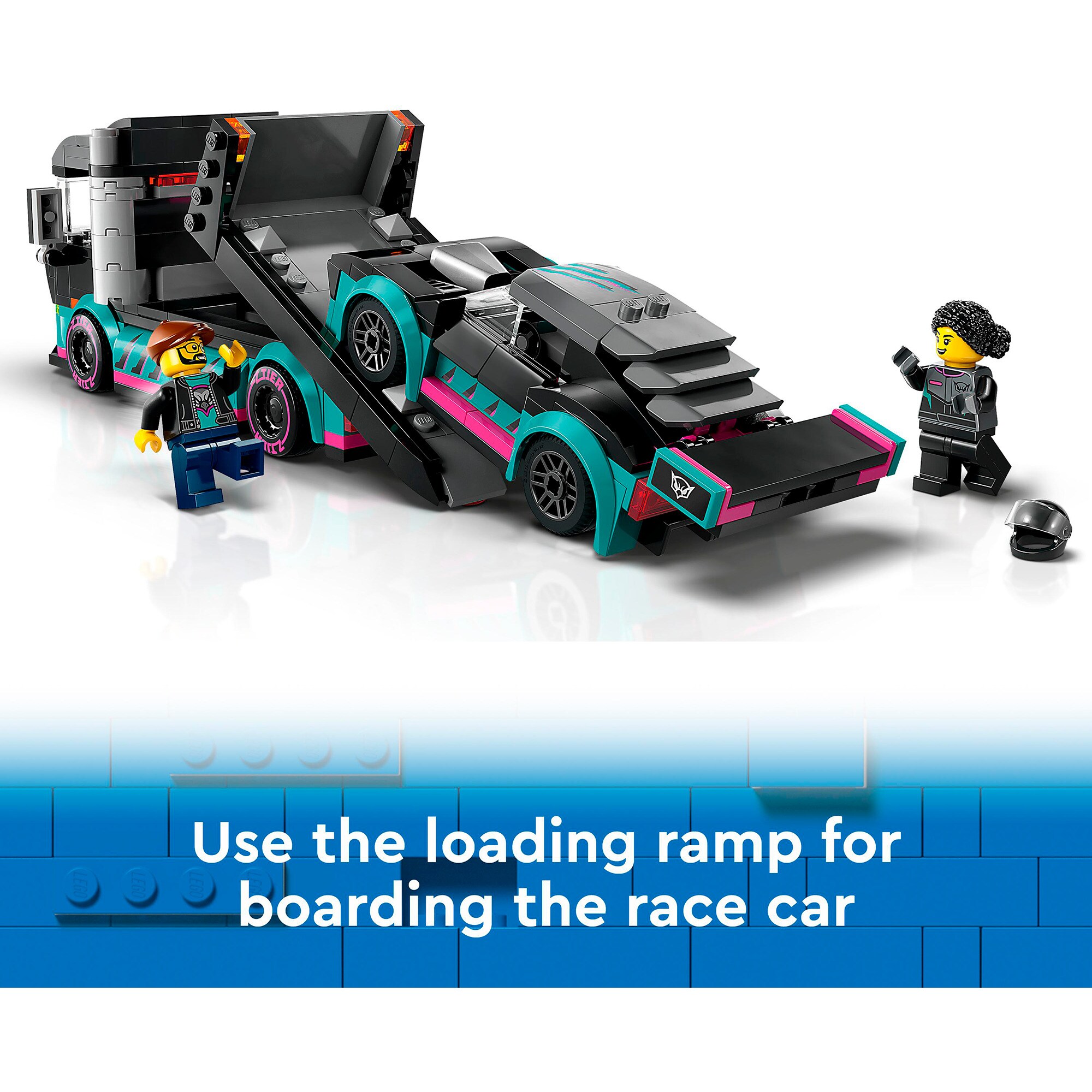 LEGO Konstruktionsspielzeug City Autotransporter mit Rennwagen