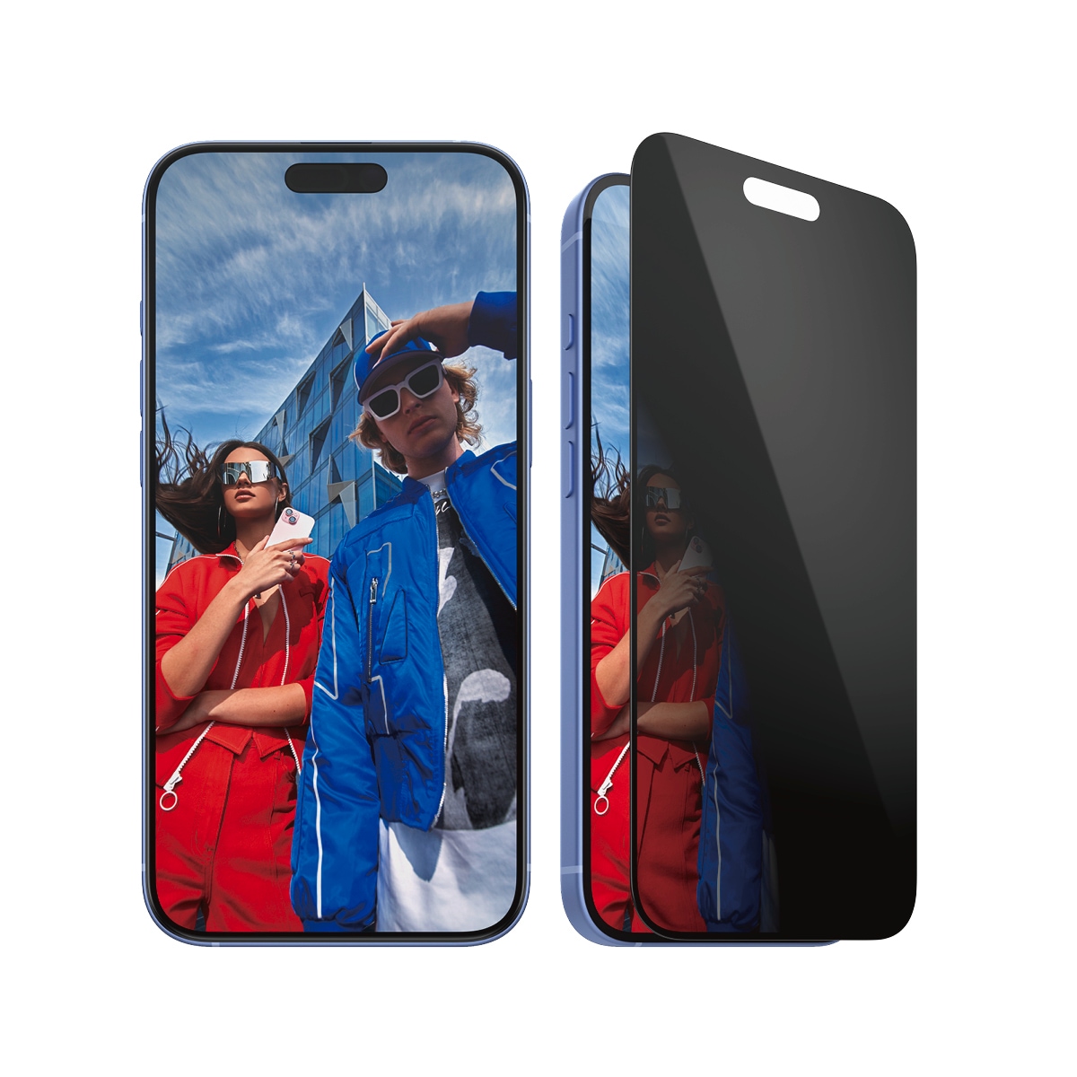 PanzerGlass Displayschutzglas »Privacy Screen Protection« für Apple iPhone 16 Plus;Apple iPhone 15 Plus Displayschutzfolie, Schutzfolie, Bildschirmschutz, kratz- & stossfest