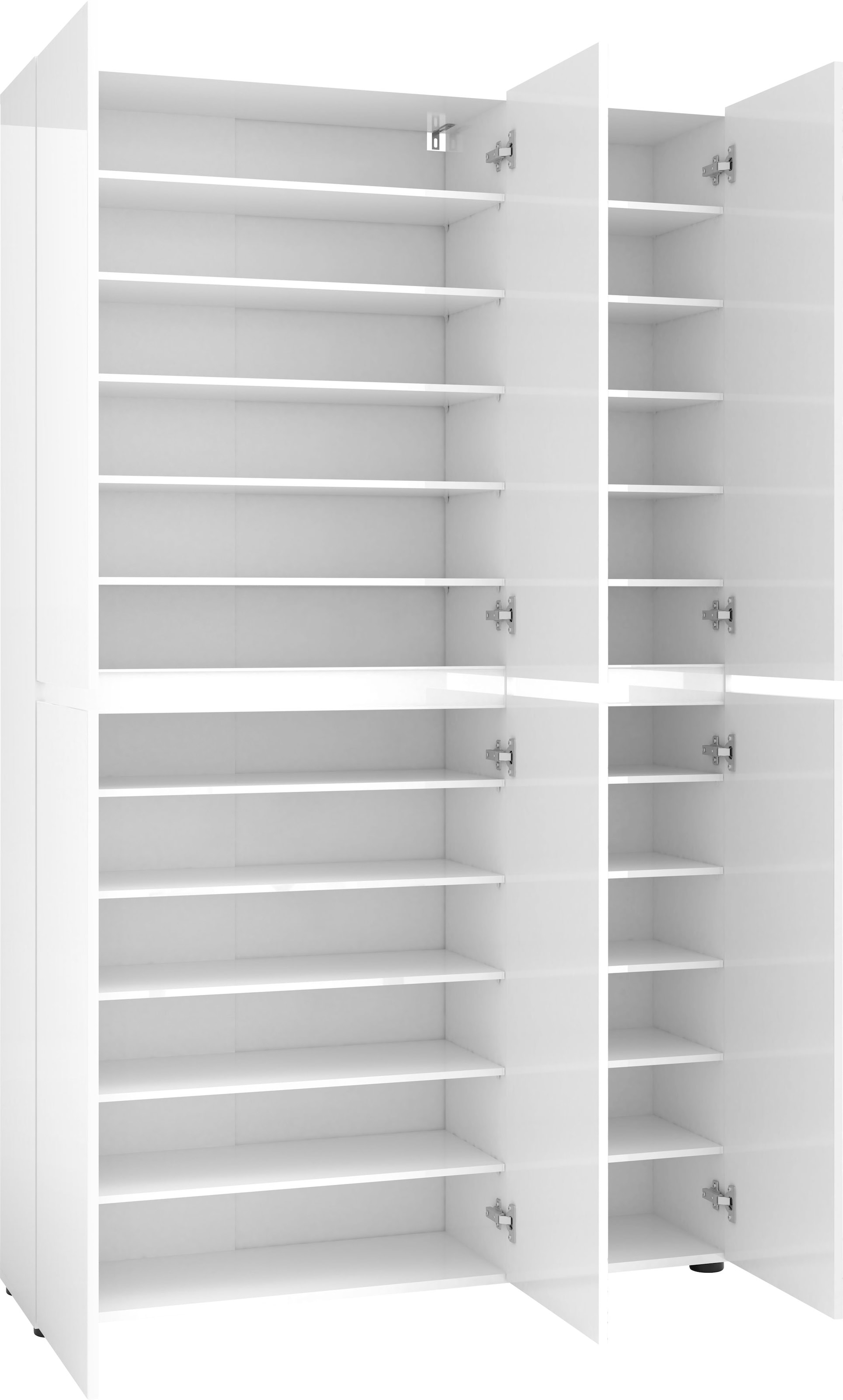 INOSIGN Schuhschrank »MISTER Schuhkommode, Schuhmöbel, Schuhregal, Hochglanz lackiert« Breite 120 cm, Höhe 200 cm, 6 Türen