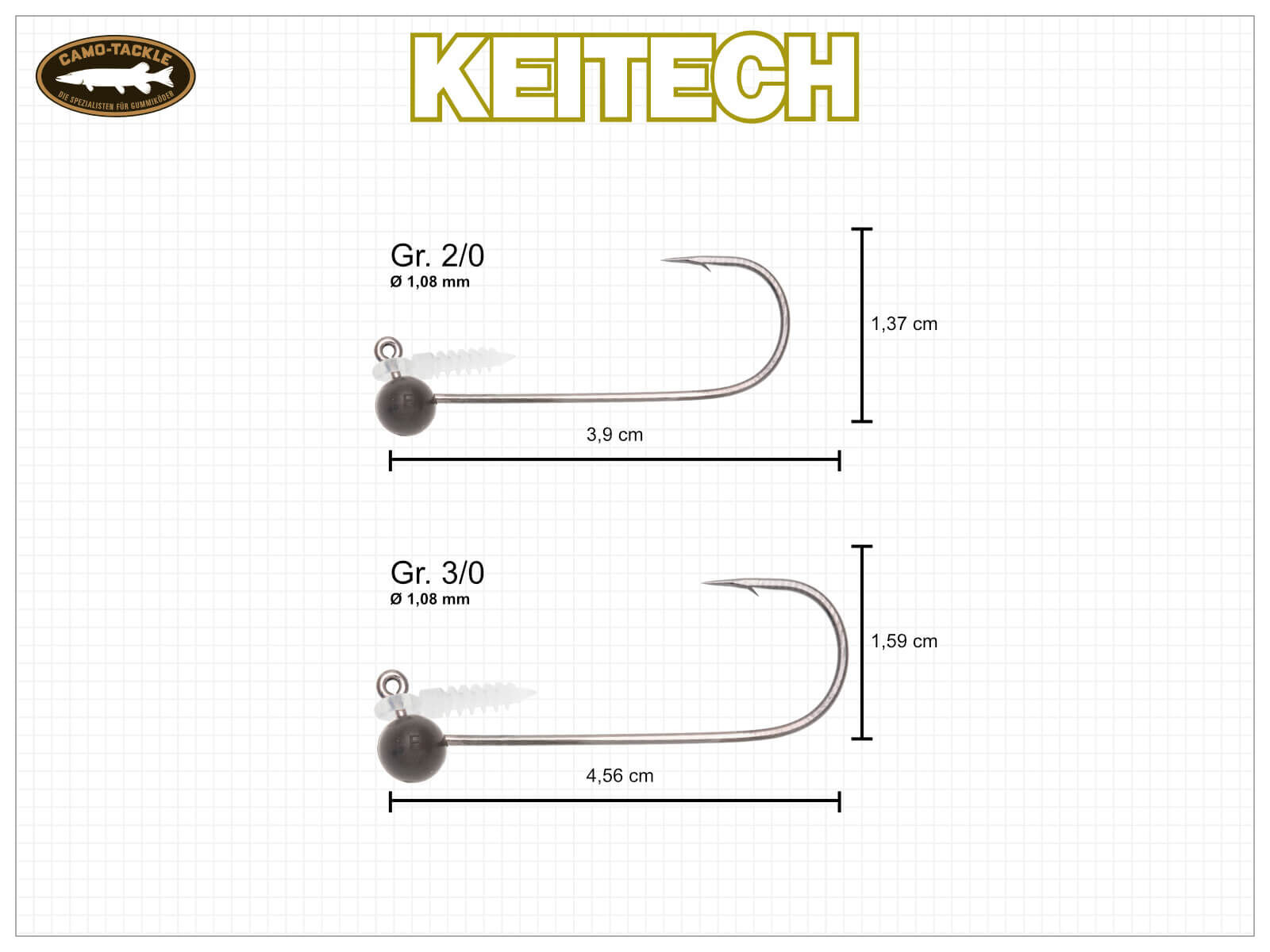 Tungsten Football Shaky Head - Gr. 3/0 (2.7g)