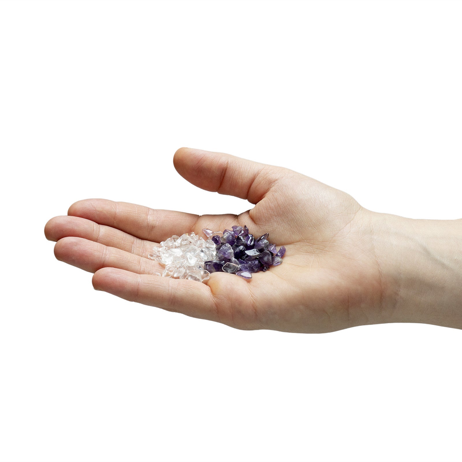 Arven-Dinkel-Kissen mit Amethyst & Bergkristall
