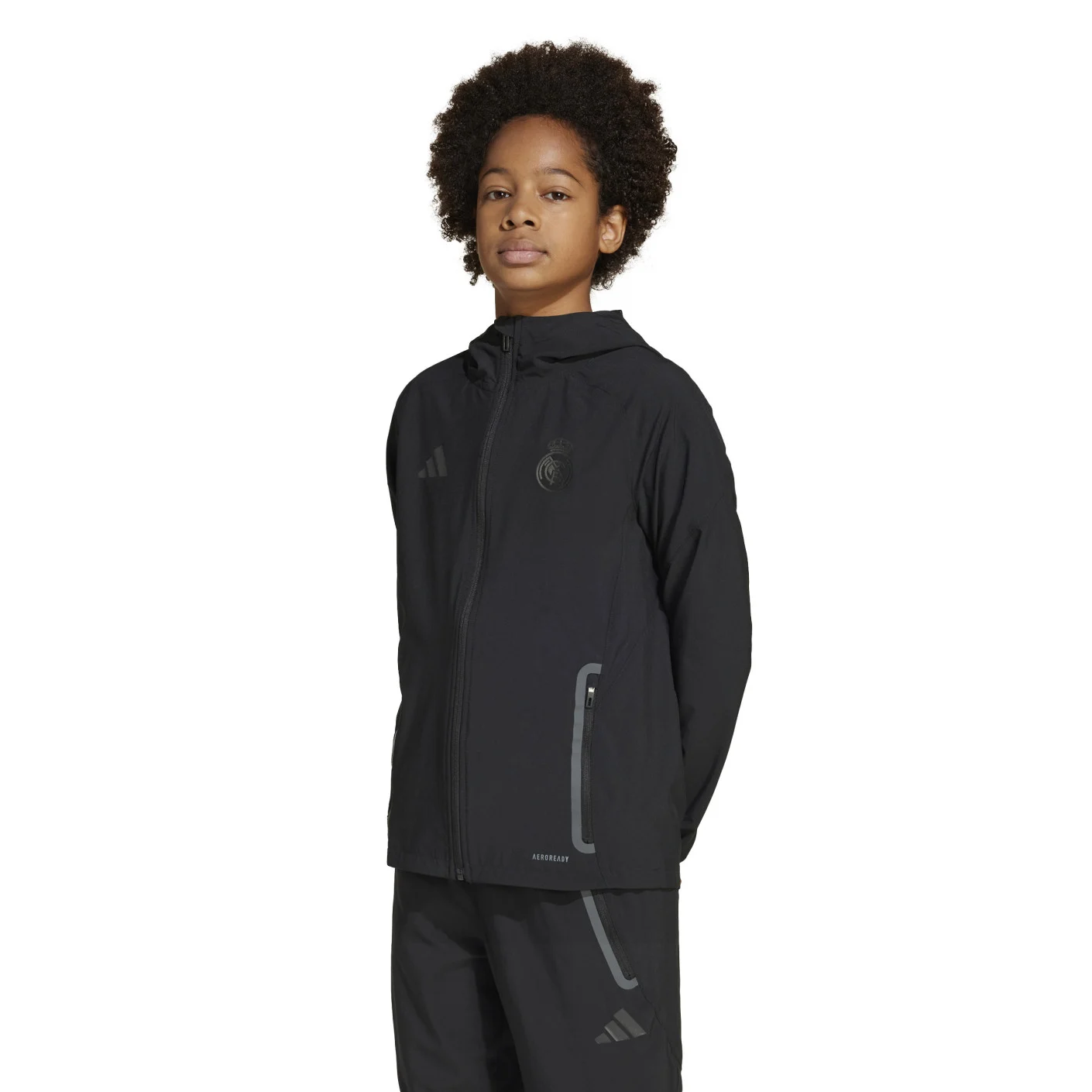 Adidas Real Madrid Vis Tech Vest 2024-2025 Kids Zwart