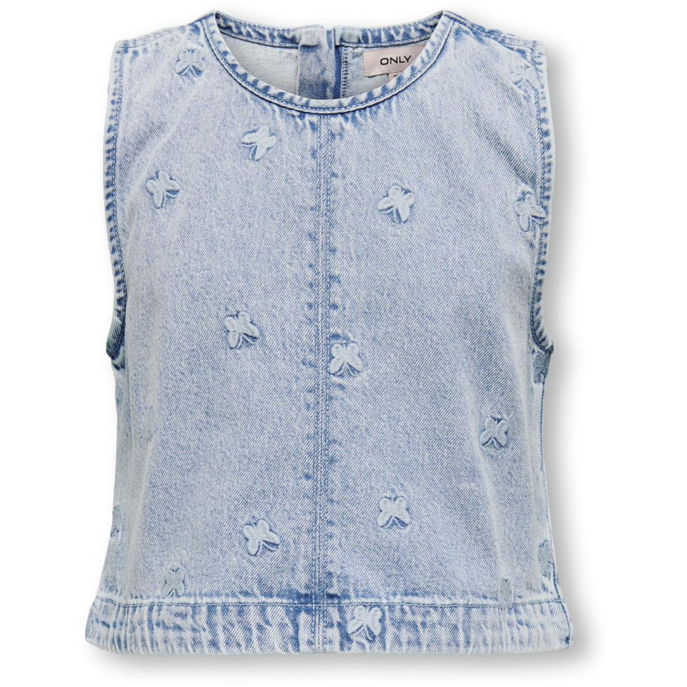 Køb kids ONLY Light Blue Denim Butterfly Freja Butterfly Top Denim