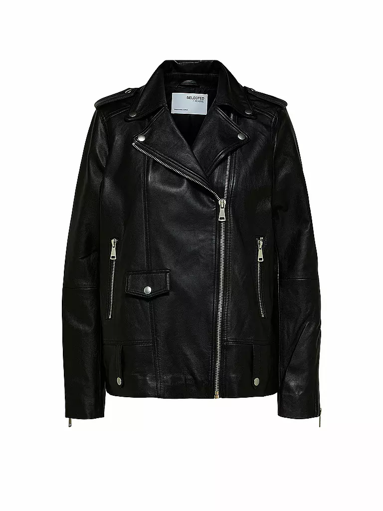 SELECTED FEMME Lederjacke SLFMADISON schwarz