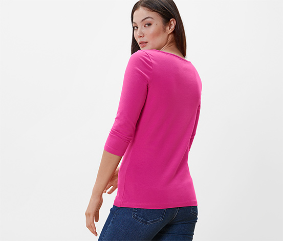 Shirt mit 3/4-Arm, pink