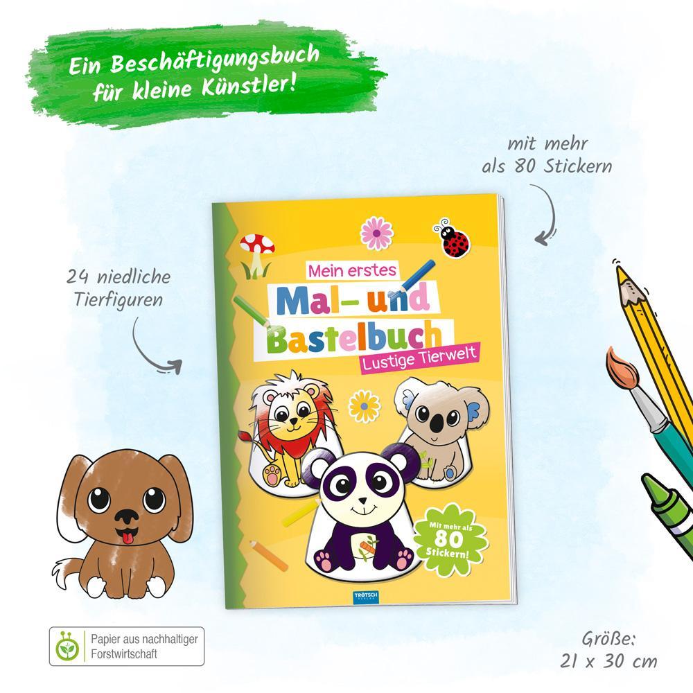 Trötsch Malbuch Bastelbuch Mein erstes Mal- und Bastelbuch Lustige Tierwelt