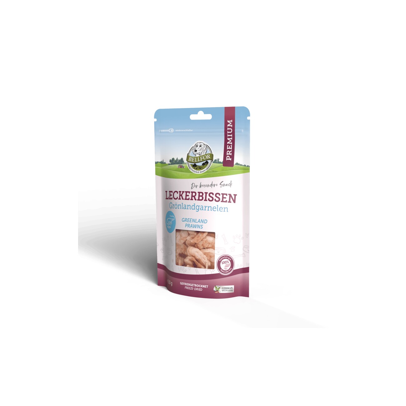Bellfor Freeze-Snack für Hunde mit Grönlandgarnalen - 50 g