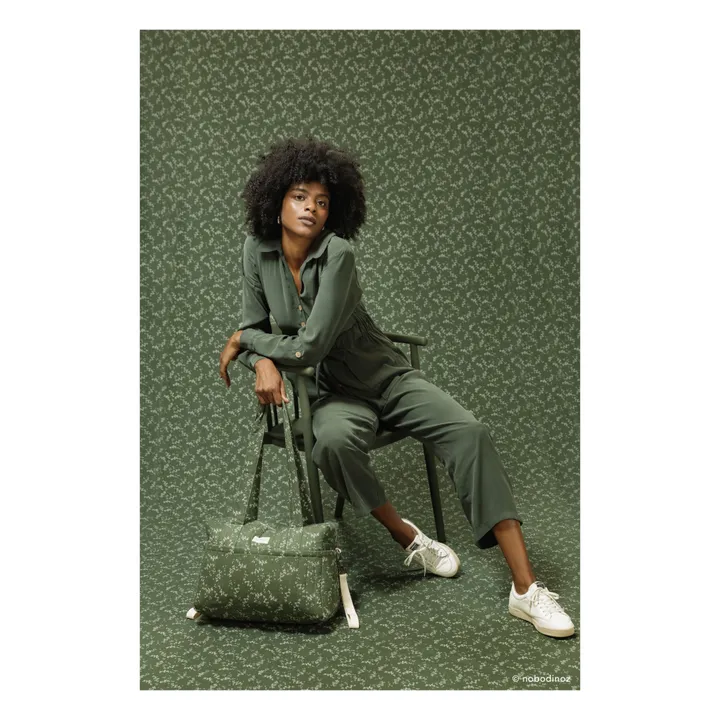 Nobodinoz Sac à langer Stories en coton bio | Vert