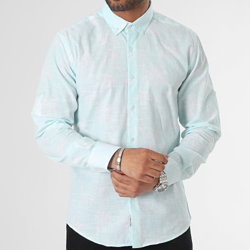 Chemise Manches Longues Floral Menthe