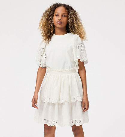 Molo T-Shirt - Ritza - Knackig White m. Lochmuster