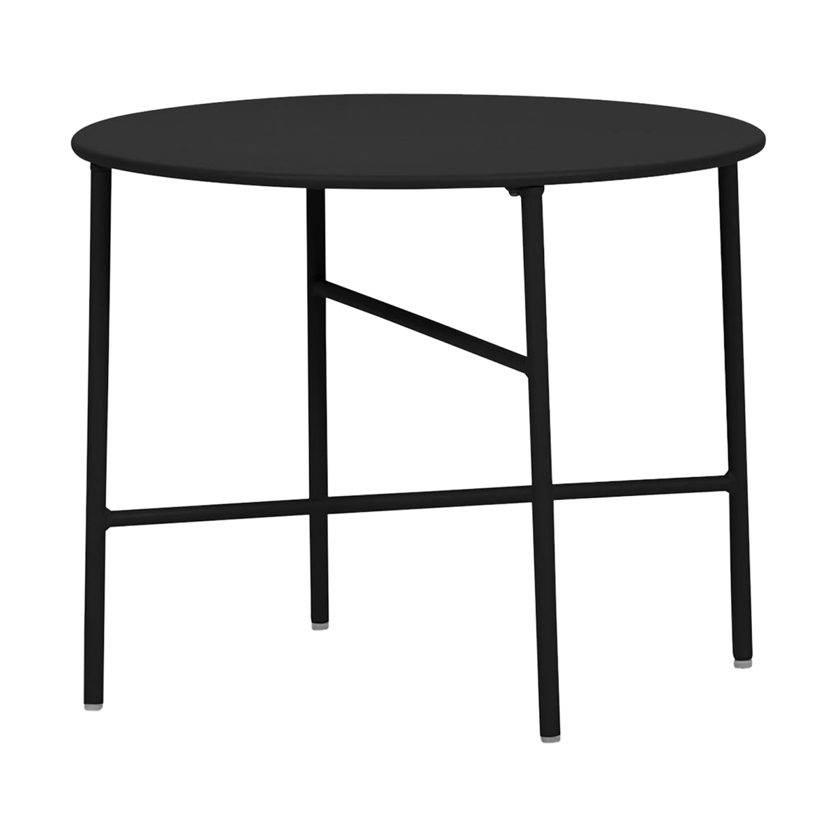 Lisomme Mila metalen tuin salontafel zwart - Ã 50 cm