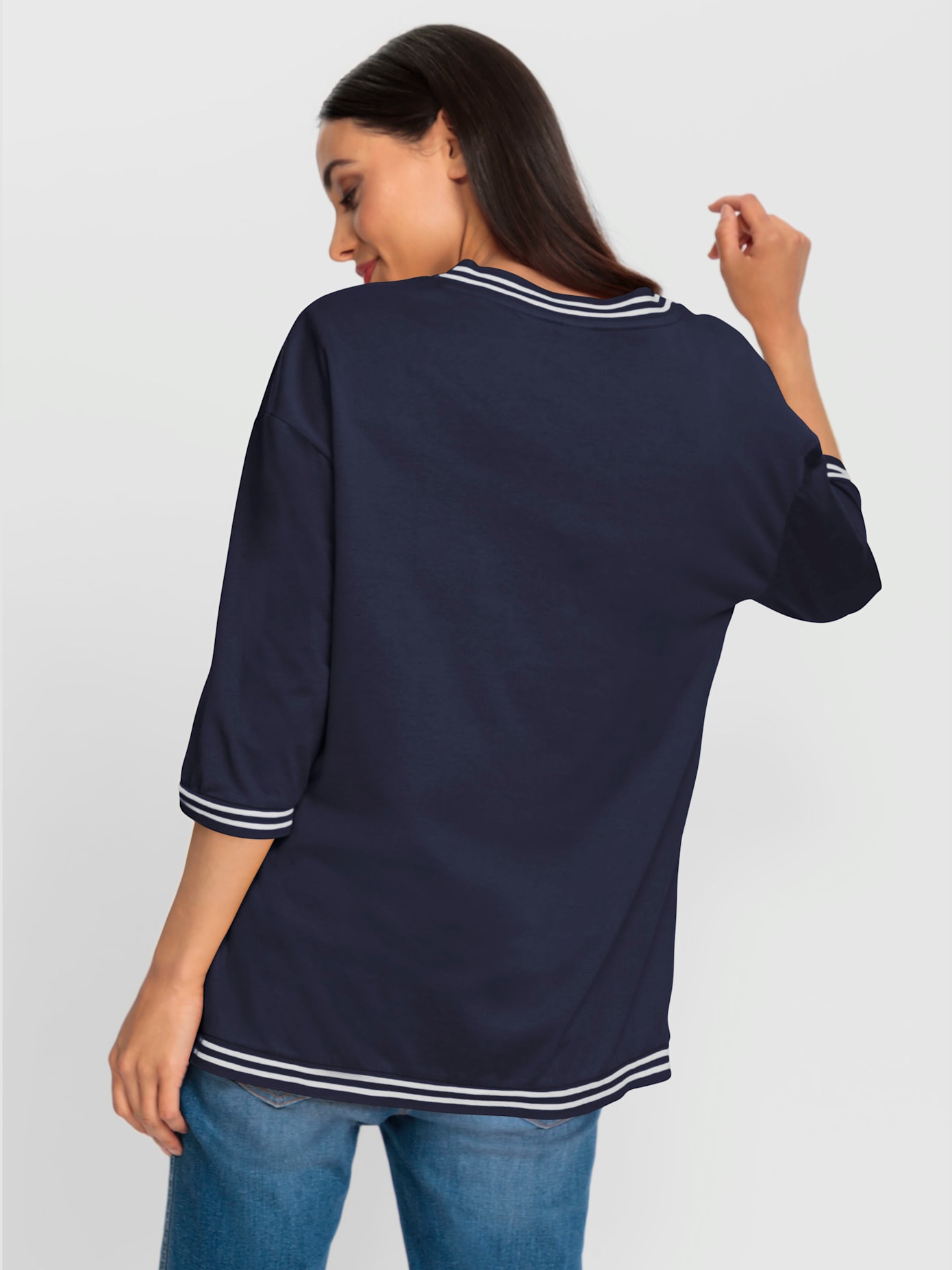 T-shirt ruban rayé sportif