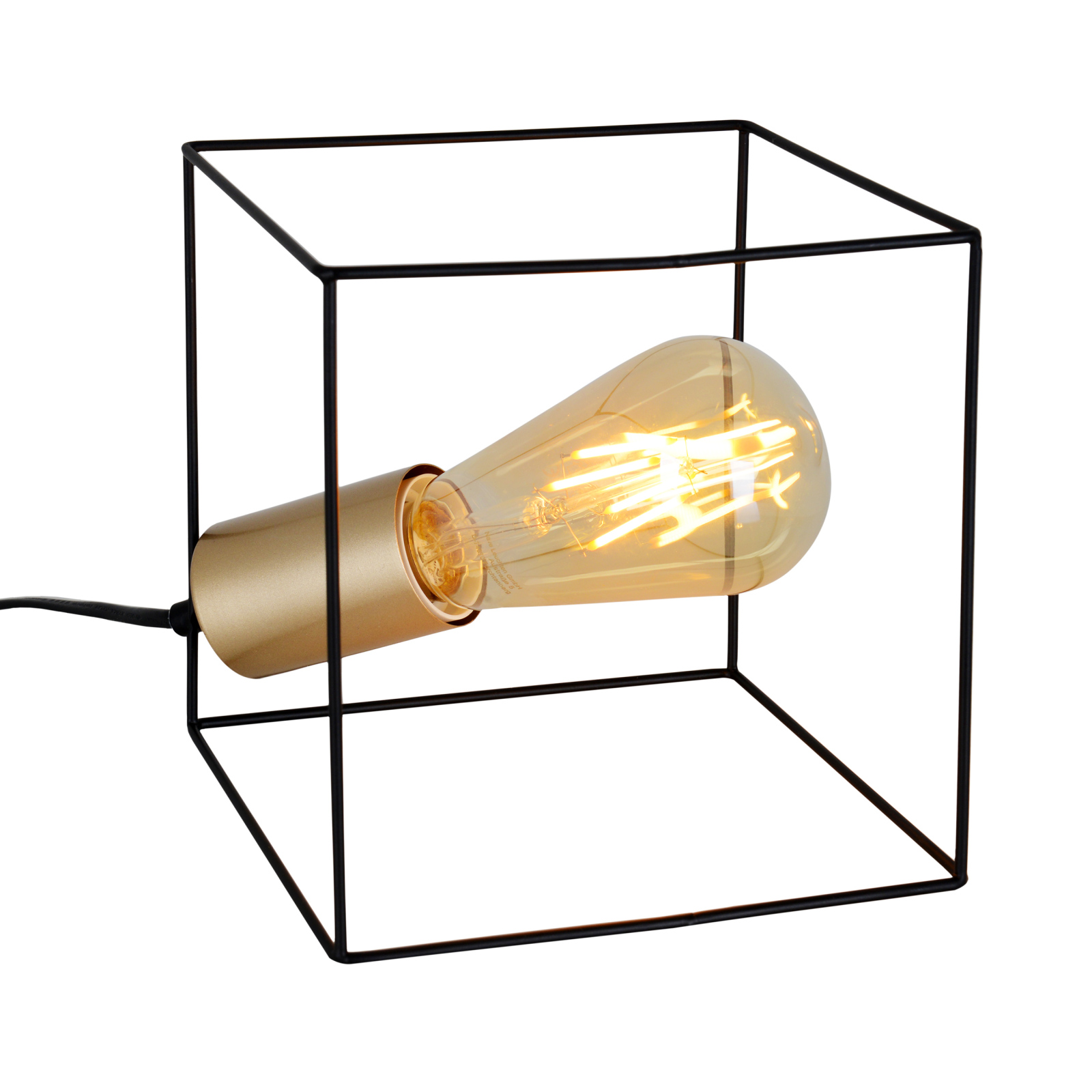Tischleuchte CANTO -schwarz-gold - 16 cm hoch