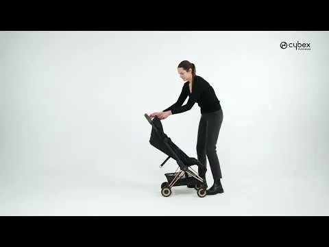 Cybex Poussette Coya - Cadre noir mat avec siège gris mirage