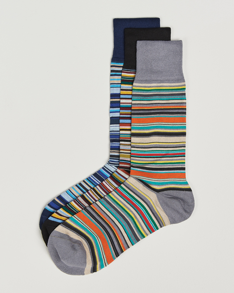 Paul Smith 3-Pack Signature Striped Socks Multi