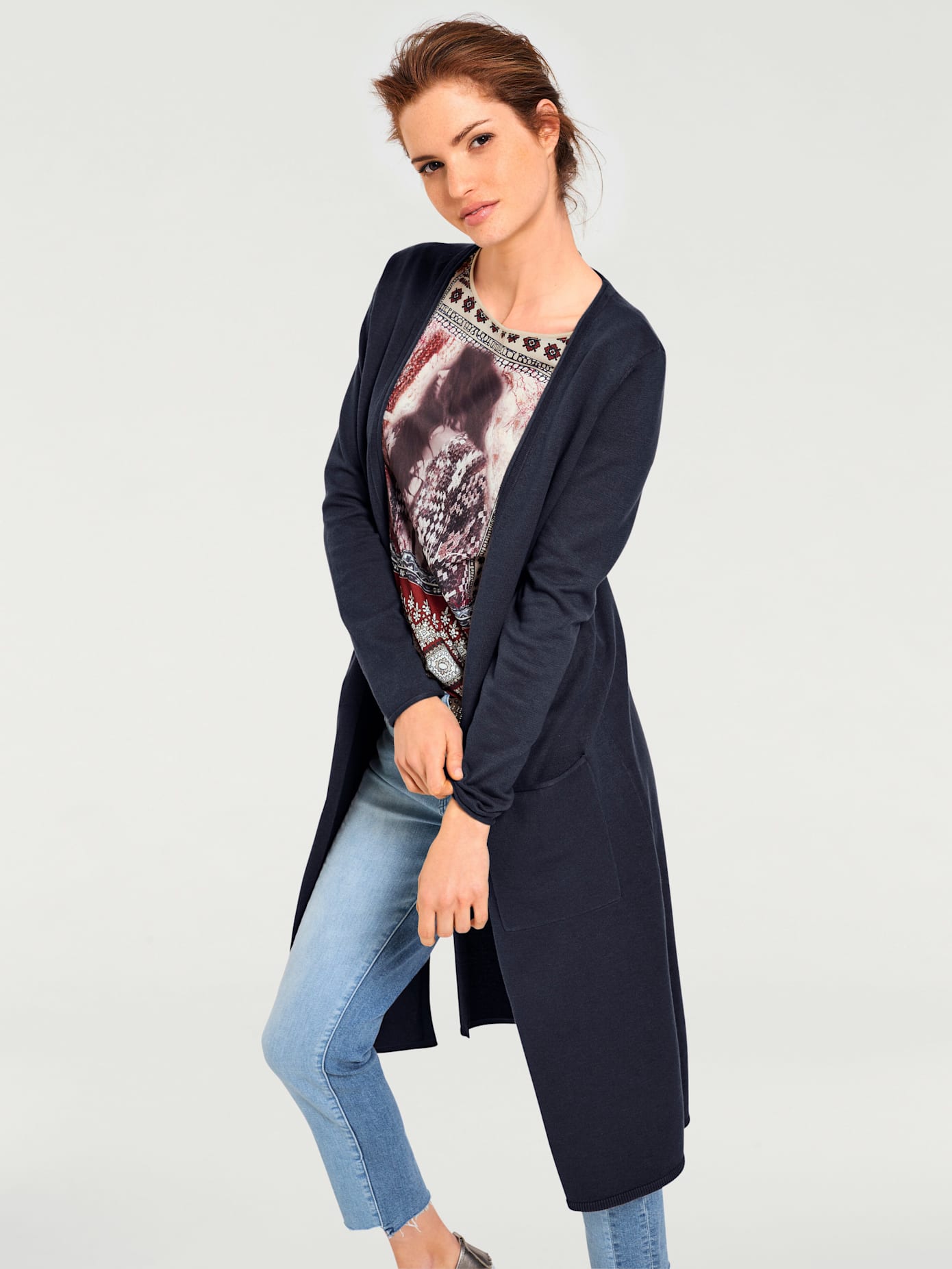 Veste longue en tricot look tendance